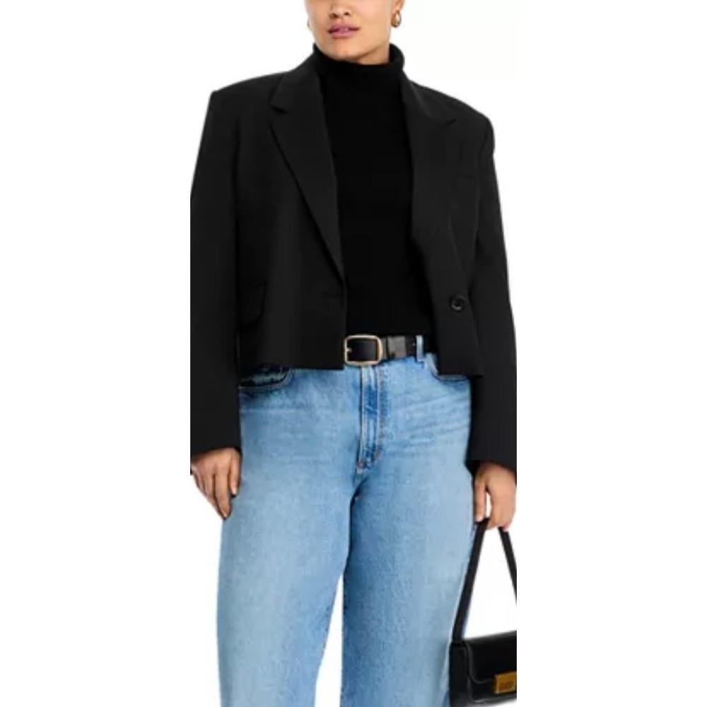 C by Bloomingdale's Black 100% Cashmere Turtleneck Sweater Women's M Retail $188
